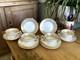 4 Wedgwood Florentine Gold Peony Shape Teacup Trio's