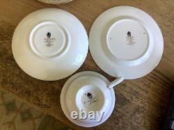 4 Wedgwood Florentine Gold Peony Shape Teacup Trio's