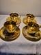 4 Ea Vintage Gold Luxury Chinese Dragon Porcelain Cups & Saucers & Cake Plates