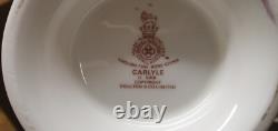 4x person Royal Doulton Carlyle Coffee set Cups Saucers Green Gold