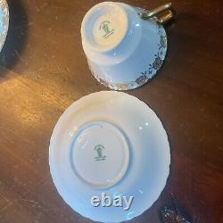 5 Royal Crown Derby HERALDIC Gold Cup and Saucers Sets