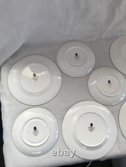 5 Wedgwood Ascot pattern Coffee Can Trio's Cup, Saucer and Plate