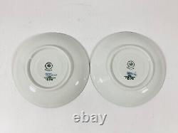 5x Royal Copenhagen Blue Flower 1870 Gold Rim Coffee Cups & Saucers Set