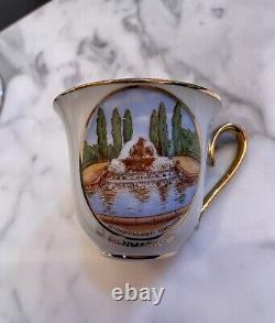 6 1940 1950 WALDERSHOF GOLD DEMITASSE Tea Coffee CUP SAUCER SET DANMARK VTG LOT