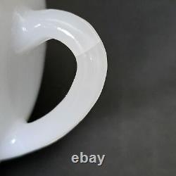 6 Arcopal French Harlequin Gold Rim Pastel Milk Opalescent Tea Cups & Saucers