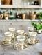6 Espresso Cups & Saucers Sterling English Bone China Tuscan England Plummer Ltd