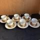 (6) H&c Selb Bavaria Heinrich Demitasse Espresso Cups & Saucers Gold Encrusted