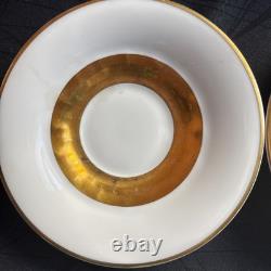 (6) H&C Selb Bavaria Heinrich Demitasse Espresso Cups & Saucers Gold Encrusted