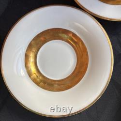 (6) H&C Selb Bavaria Heinrich Demitasse Espresso Cups & Saucers Gold Encrusted