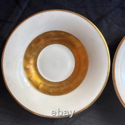 (6) H&C Selb Bavaria Heinrich Demitasse Espresso Cups & Saucers Gold Encrusted