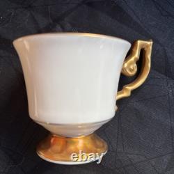 (6) H&C Selb Bavaria Heinrich Demitasse Espresso Cups & Saucers Gold Encrusted