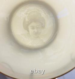 6 Japan KOSIDA PURPLE WISTERIA WithVINES 2 1/4 LITHOPANE GOLD TRIM CUPS & SAUCERS