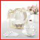 6-piece Luxury Tea Cup Set With Golden Trim British Royal Porcelain