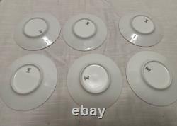 6 Raynaud Limoges AMBASSADOR Coffee or Tea SAUCERS Only Gold Encrusted 5 3/4