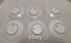 6 Raynaud Limoges AMBASSADOR Coffee or Tea SAUCERS Only Gold Encrusted 5 3/4
