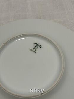 6 Raynaud Limoges AMBASSADOR Coffee or Tea SAUCERS Only Gold Encrusted 5 3/4