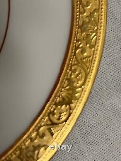 6 Raynaud Limoges AMBASSADOR Coffee or Tea SAUCERS Only Gold Encrusted 5 3/4