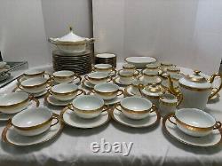 6 Raynaud Limoges AMBASSADOR Coffee or Tea SAUCERS Only Gold Encrusted 5 3/4