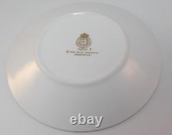 6 Royal Worcester Sandringham Cobalt Blue Gilded Coffee Cups & Saucers 1980s