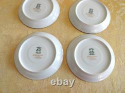 6 Sets Antique WG&Co Limoges France Cobalt With Gold Demitasse Egg Cups/Saucers