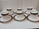 6 Sets Aynsley Leighton Demitasse Cups Saucers White W Cobalt & Gold Trim Euc