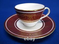 6 Sets Of Royal Doulton Buckingham 2h Tapered Sided Demitasse Cups & Saucers