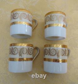 6 Sets Vintage ANC Fabrique Royale Limoges France Gold Demitasse Cups/Saucers