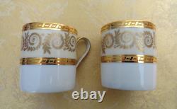 6 Sets Vintage ANC Fabrique Royale Limoges France Gold Demitasse Cups/Saucers