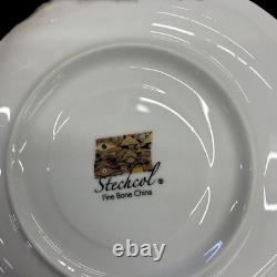 6 Stechcol Bone China Teacups & Saucers Gustav Klimt Adele Bloch-Bauer Gold Art