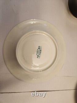 6 Syracuse Queen Anne Old Ivory Cobalt Blue & Gold Cups & Saucers FOOTED MINT