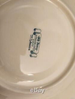 6 Syracuse Queen Anne Old Ivory Cobalt Blue & Gold Cups & Saucers FOOTED MINT