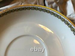 6 THEODORE HAVILAND LIMOGES FRANCE Tea cups / Saucers Gold Rim Flower Set