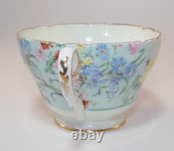 6 Vintage Shelley Melody Gilded Trios Cups Saucers Side Plates c1960s Excellent