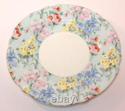 6 Vintage Shelley Melody Gilded Trios Cups Saucers Side Plates c1960s Excellent