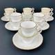 6 X Antique C1833 Copeland & Garrett True Trio Gold Gilt Tea Coffee Cup & Saucer