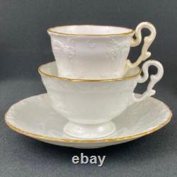 6 x Antique c1833 Copeland & Garrett True Trio Gold Gilt Tea Coffee Cup & Saucer