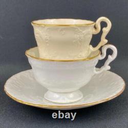 6 x Antique c1833 Copeland & Garrett True Trio Gold Gilt Tea Coffee Cup & Saucer