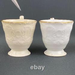 6 x Antique c1833 Copeland & Garrett True Trio Gold Gilt Tea Coffee Cup & Saucer