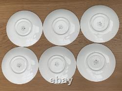 6 x Duchess China Golden Fruits Orchard Gold Still Life Footed TeaCups & Saucers