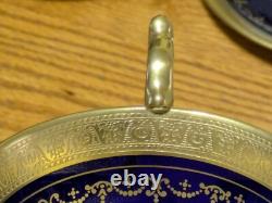 6 x John Aynsley Georgian Cobalt Patt No 7348 Tea Cups & Saucers All 1st