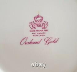 6x Aynsley Orchard Gold Cup+Saucer+Bread and Butter Plate