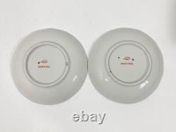 6x Lomonosov Cobalt Net USSR Tea Cups & Saucers