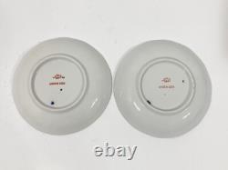 6x Lomonosov Cobalt Net USSR Tea Cups & Saucers