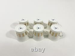 6x Lomonosov Imperial Porcelain Gold Demitasse Coffee Cups, Saucers & Plates