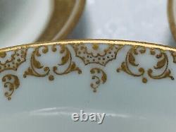 7 Haviland 584 CUPS & SAUCERS Gold Encrusted Antiq Limoges Bailey Banks & Biddle