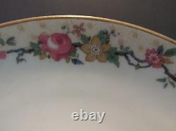 7 Limoges BOUILLON SOUP CUPS & SAUCERS Ahrenfeldt Multifloral Vine Gold Tr Antiq