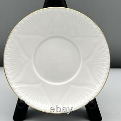 7 Sets SHELLEY Regency DELICATE WHITE GOLD TRIM Minty DEMITASSE CUPS & SAUCERS