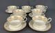 7 Wedgwood Florentine Gold Cups + Saucers With Dragons In White Mint
