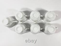 7x Gustavsberg Willhem Kage Ambassador Gold Coffee Demitasse Cups & Saucers
