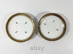 7x Gustavsberg Willhem Kage Ambassador Gold Coffee Demitasse Cups & Saucers